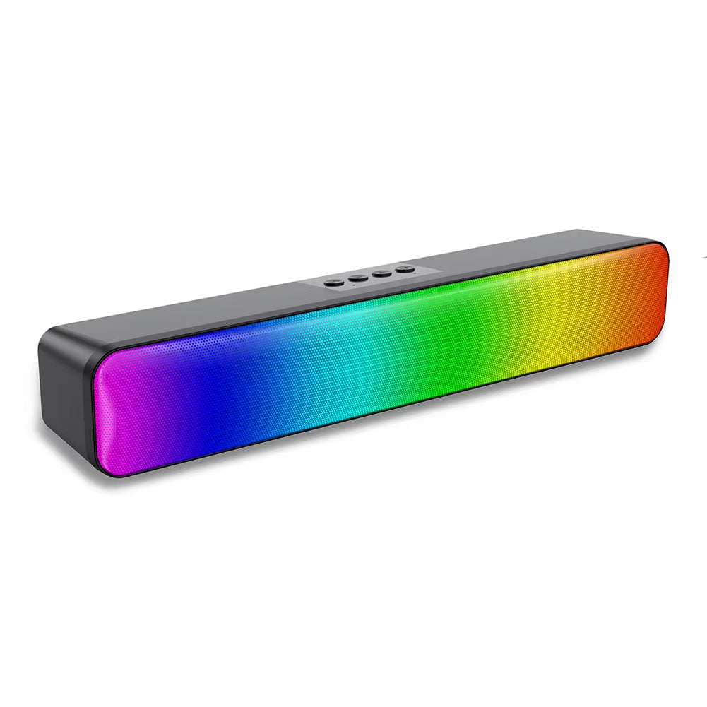 RGB Wireless Speaker Bluetooth-Compatible Desktop Speaker USB Powered Computer Speaker Double Speaker High Volume for PC Laptop