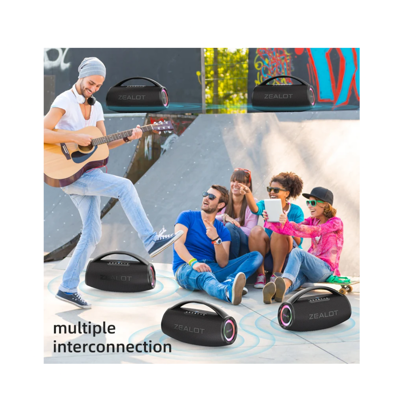 S97 Bluetooth Speaker | 80W Power, RGB Lights, Portable Design