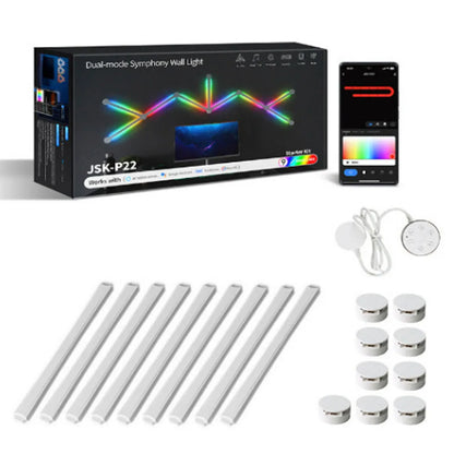 RGB LED Wall Lamp Smart WIFI APP DIY Free Splicing Atmosphere Night Light Music Rhythm TV Backlight Bedroom Game Room Decor Lamp