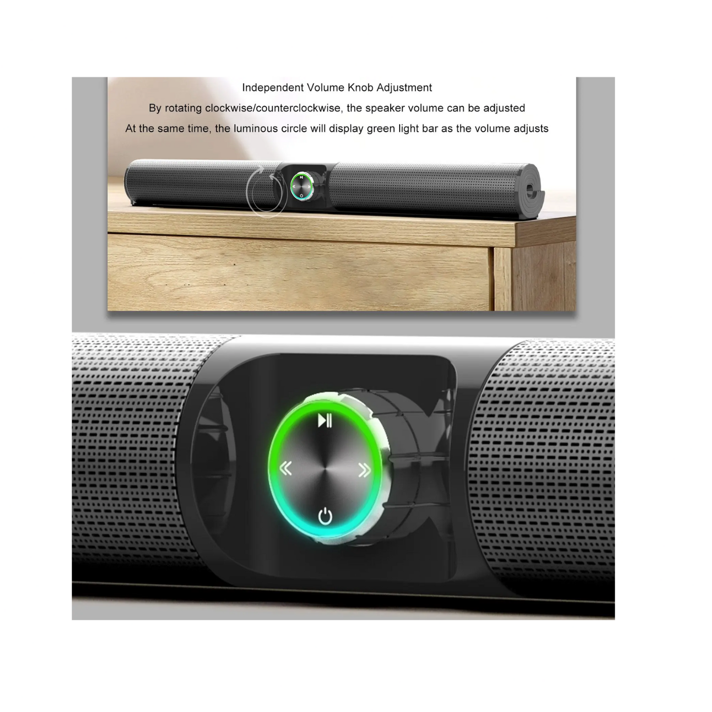 Bluetooth 5.3 RGB Soundbar | 20W 3D Stereo for TV & PC