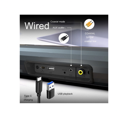 Bluetooth 5.3 RGB Soundbar | 20W 3D Stereo for TV & PC