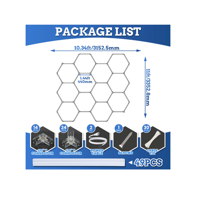 Ultra-Bright 12-Grid LED Garage Light – 294W, 6500K