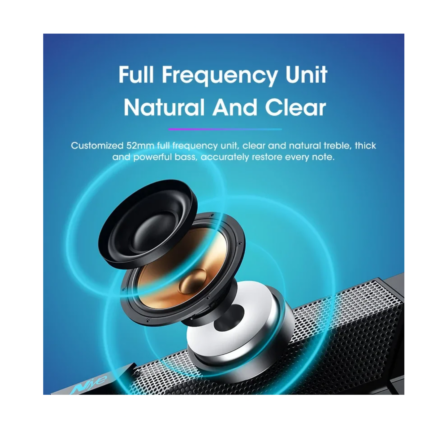 4D Bluetooth Soundbar | Stereo Subwoofer Speaker for PC & Laptop